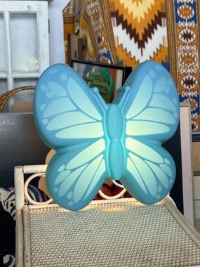 Vintage IKEA Upplyst Blue Butterfly LED Wall Light